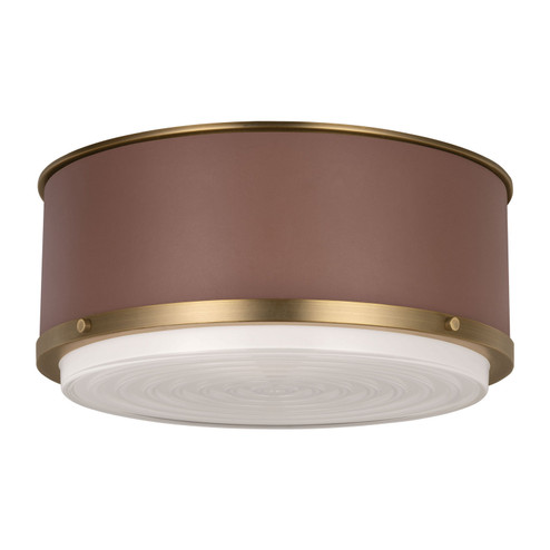 Marlowe Two Light Flush Mount in Time Worn Brass (454|LF1062TWB)