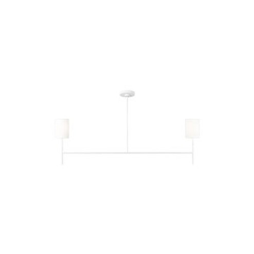 Key Two Light Linear Chandelier in Matte White (454|BC1012MWT)