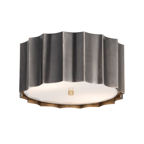 Allegra Two Light Flush Mount in Gunmetal / Gold (16|39130GMGLD)