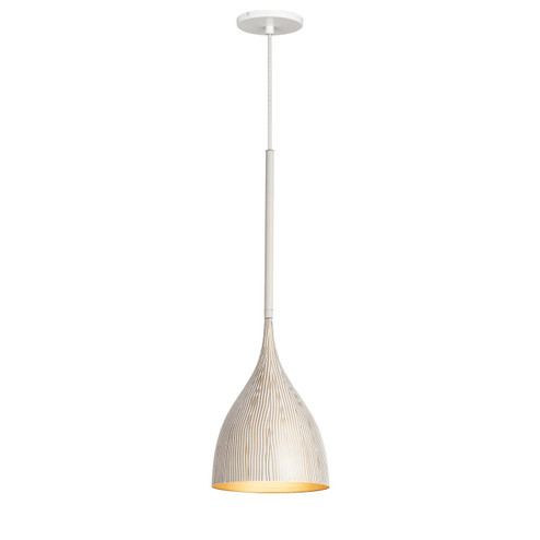 Fleur One Light Mini Pendant in White/Gold (16|10911WTGLD)