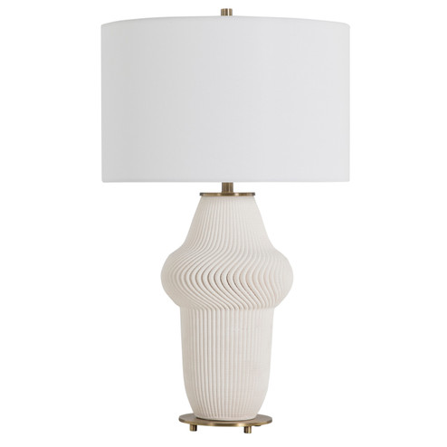 Elara One Light Table Lamp in Ivory Ceramic|Feather White Linen (550|SCH-175734)