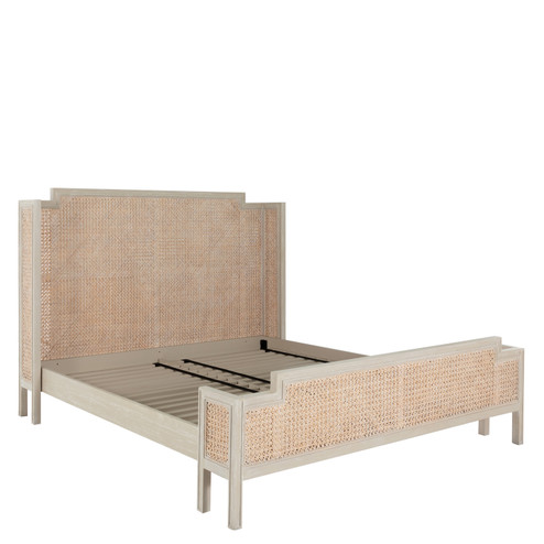 Camille King Bed in Cerused White (550|SCH-175593) Camille King Bed in Cerused White (550|SCH-175593)