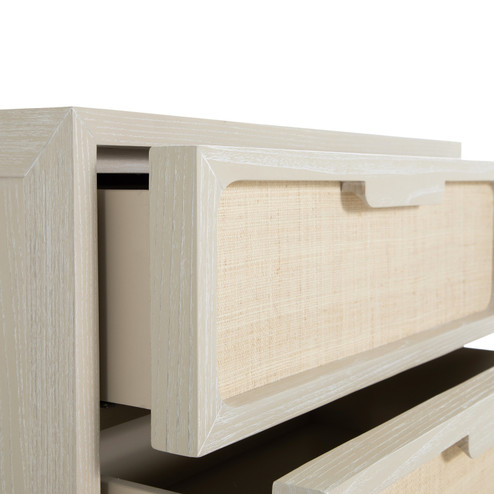 Serini Nightstand in Cerused White|Natural Seagrass (550|SCH-175515)