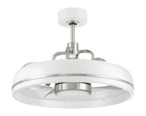 Taylor 18'' Fandelier no Wifi 20'' Ceiling Fan in White/Polished Nickel (46|TYL24WPLN3-NWF)