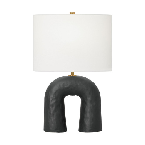 Aura One Light Table Lamp in Rough Black Ceramic (454|HT1081RBC1)