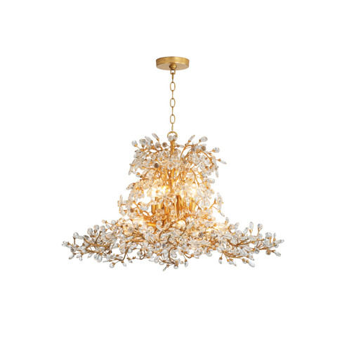 Ludovica 12 Light Chandelier in Antique Brass (374|H25121-12)