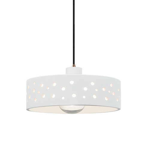 Radiance Collection One Light Pendant in Dark Bronze (102|CER-6467-WHT-DBRZ-BKCD)
