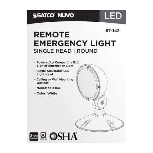Remote Emergency Light in White (230|67-142)