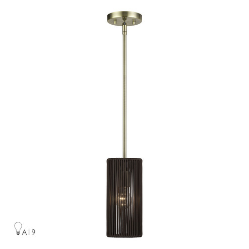 Acordia One Light Mini Pendant in Antique Brass (107|49121-01)