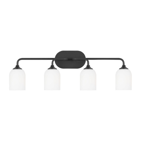 Emile Four Light Vanity in Midnight Black (1|GLV1024EN3/MBK)