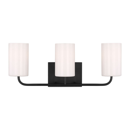 Rhett Three Light Vanity in Midnight Black (1|GLV1003EN3/MBK)