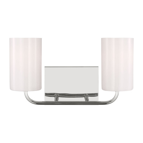 Rhett Two Light Vanity in Chrome (1|GLV1002EN3/CH)