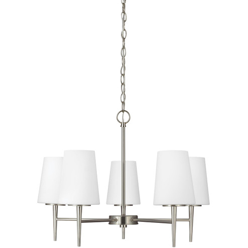 Driscoll Five Light Chandelier in Brushed Nickel (1|3140405EN3-962)