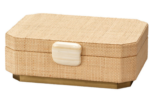 Eden Box in Natural, Antique Brass (580|7EDEN-BXNA)