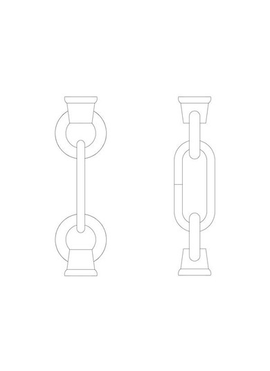 Replacement Chain Link and Loop in Weathered Zinc (1|9122-797)