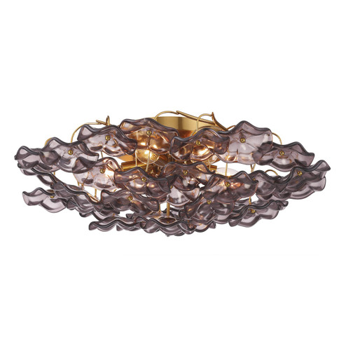 Esme Six Light Semi Flush Mount in Aged Brass (60|ESM-4000-AG-SM)