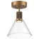 Port Nine Martini LED Semi-Flush Mount in Antique Brushed Brass (18|63146LEDD-ABB/CLR)