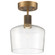 Port Nine Chardonnay LED Semi-Flush Mount in Antique Brushed Brass (18|63147LEDD-ABB/CLR)