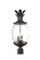 Lanai Three Light Post Mount in Matte Black (106|7517BK)