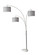 Bowery Three Light Arc Lamp in White Marble (262|4250-22)