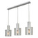Henley Three Light Island Pendant in Brushed Aluminum & Clear Glass (78|AC11522CL)