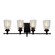 Castara Four Light Wall Mount in Black & Brass (78|AC11594BK)