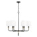Beckham Six Light Chandelier in Glossy Black and Aged Brass (65|441961YA-702)