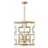Hala Four Light Foyer in Bleached Natural Jute and Patinaed Brass (65|541041NL)