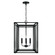 Lennon Four Light Foyer Pendant in Matte Black (65|546041MB)