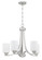 Bolden Five Light Chandelier in Brushed Polished Nickel (46|50525-BNK-WG)