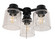 Light Kit-Armed LED Ceiling Fan Light Kit in Flat Black (46|LK301102-FB-LED)