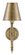 Wollaton Brass Wall Sconce One Light Wall Sconce in Light Moroccan Antique Brass (142|5000-0174)