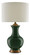 Lilou One Light Table Lamp in Green/Antique Brass (142|6000-0022)