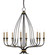 Folgate Eight Light Chandelier in French Black/Gold Leaf (142|9000-0214)