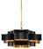 Grand Six Light Chandelier in Satin Black/Contemporary Gold Leaf (142|9000-0429)