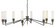 Delgado Eight Light Chandelier in Antique Black/Reclaimed Wood (142|9000-0607)