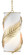 Queenbee Palm Collection One Light Pendant in Contemporary Gold Leaf/White (142|9000-0782)