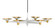 Moderne Collection Six Light Chandelier in Gesso White/Contemporary Gold Leaf (142|9000-0796)