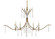 Marshallia Five Light Chandelier in Rustic Gold/Faux Rock Crystal (142|9000-0810)