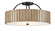 Tetterby Collection One Light Semi-Flush Mount in Taupe/Black (142|9999-0058)