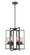 Elements Four Light Foyer Pendant in Charcoal (43|86556-CHA)