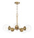 Knoll Five Light Chandelier in Brushed Gold (43|95985-BG)