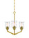 Drake Three Light Chandelier in Brushed Gold (43|96383-BG)