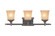Austin Three Light Bath Bar in Weathered Saddle (43|97303-WSD)