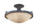 Austin Three Light Semi-Flush Mount in Weathered Saddle (43|97311-WSD)