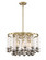 Villa Rose Eight Light Chandelier in Brushed Gold (43|D208C-8CH-BG)