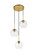 BAXTER Three Light Pendant in Brass (173|LD2208BR)