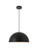 Forte One Light Pendant in black (173|LD4025D16BK)