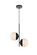 Eclipse Two Light Pendant in Black (173|LD6116BK)