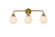 Hanson Three Light Bath in Brass And Frosted Shade (173|LD7034W28BR)